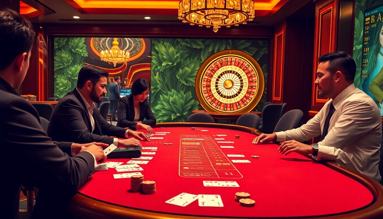 Experience high-stakes gaming at RR88 with engaging blackjack gameplay and lavish casino atmosphere.