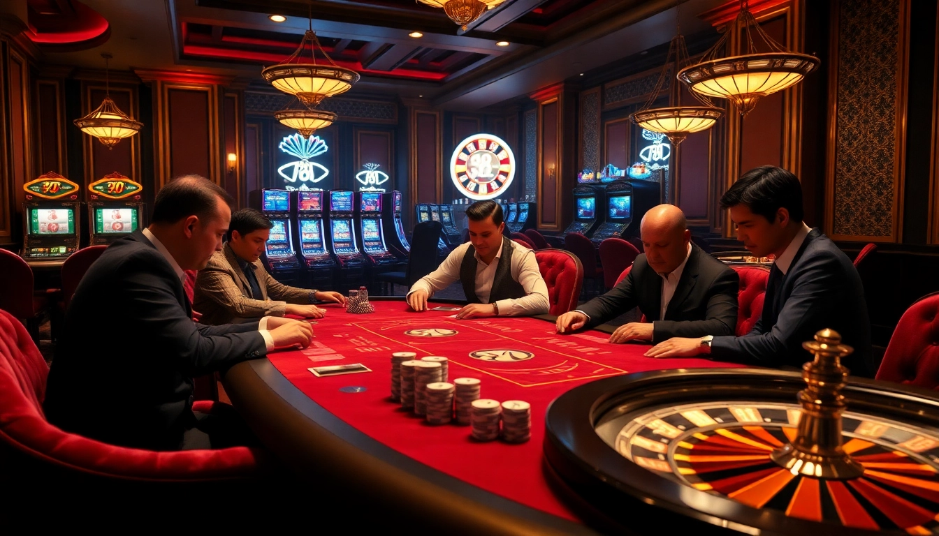 Experience high-stakes poker excitement at 88i, featuring a luxurious casino atmosphere.