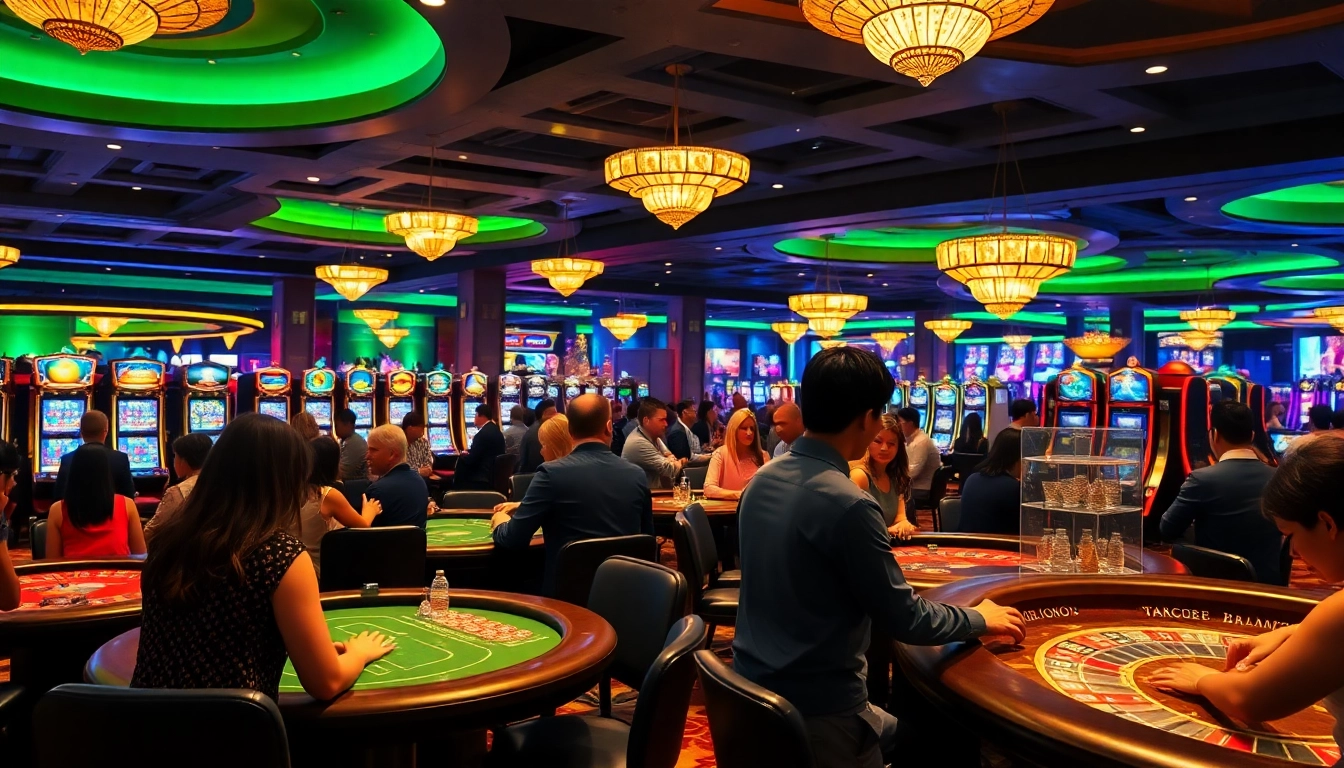 Découvrez le meilleur casino en ligne avec une scène de jeu captivante mettant en avant des joueurs engagés.