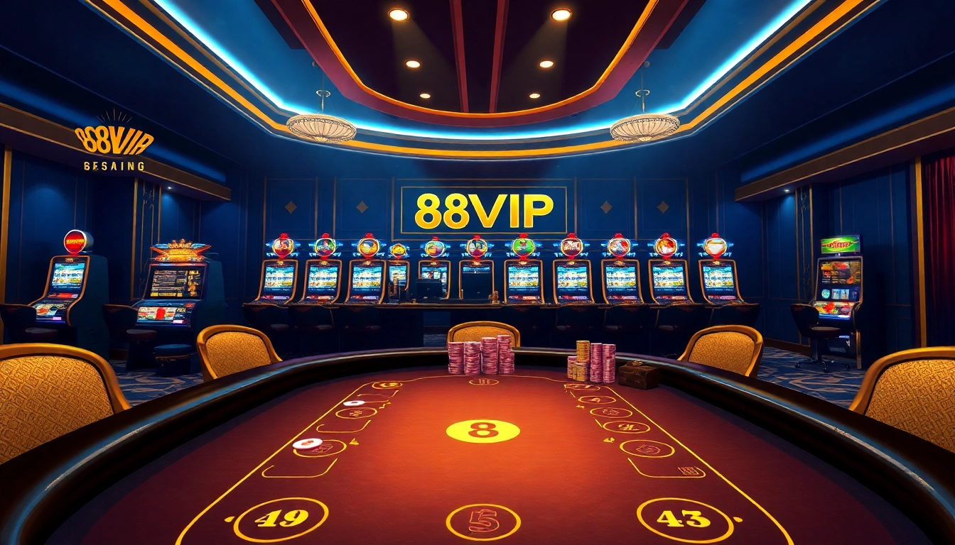 Log in to Đăng Nhập Nhà Cái 68VIP with exciting casino visuals featuring poker chips and slot machines.