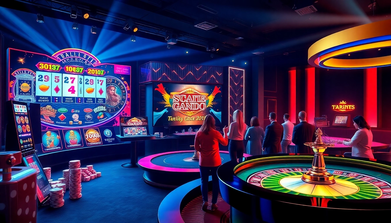 Scène pleine d'action des nouveaux casinos en ligne plongeant les joueurs dans un gameplay captivant et des visuels vibrants.